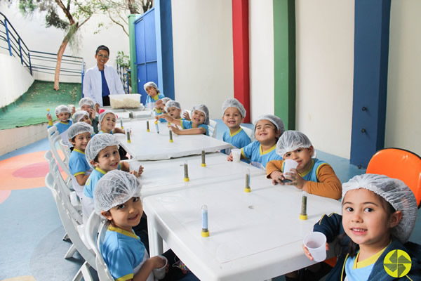 Usando temperos naturais nos alimentos - Colégio Le Perini. Educação Infantil e Ensino Fundamental. Indaiatuba, SP