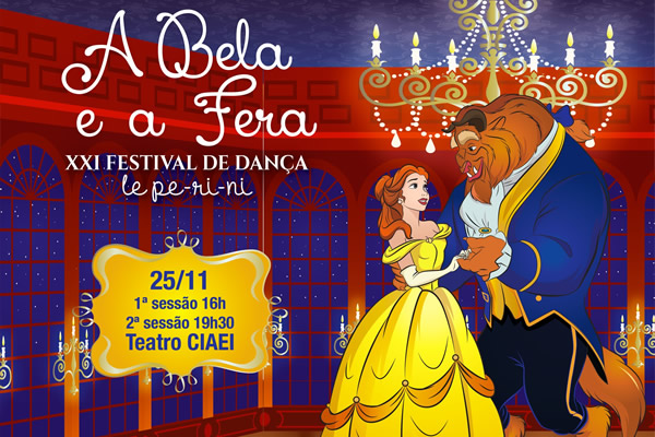 Festival de Dan�a - A Bela e a Fera - Col�gio Le Perini. Educa��o Infantil e Ensino Fundamental. Indaiatuba, SP