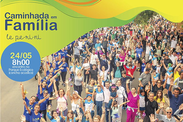 Caminhada em famlia - Colgio Le Perini. Educao Infantil e Ensino Fundamental. Indaiatuba, SP